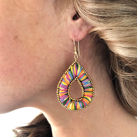 Candied Pillow Teardrop Earrings