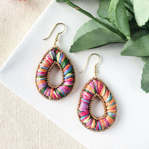 Candied Pillow Teardrop Earrings