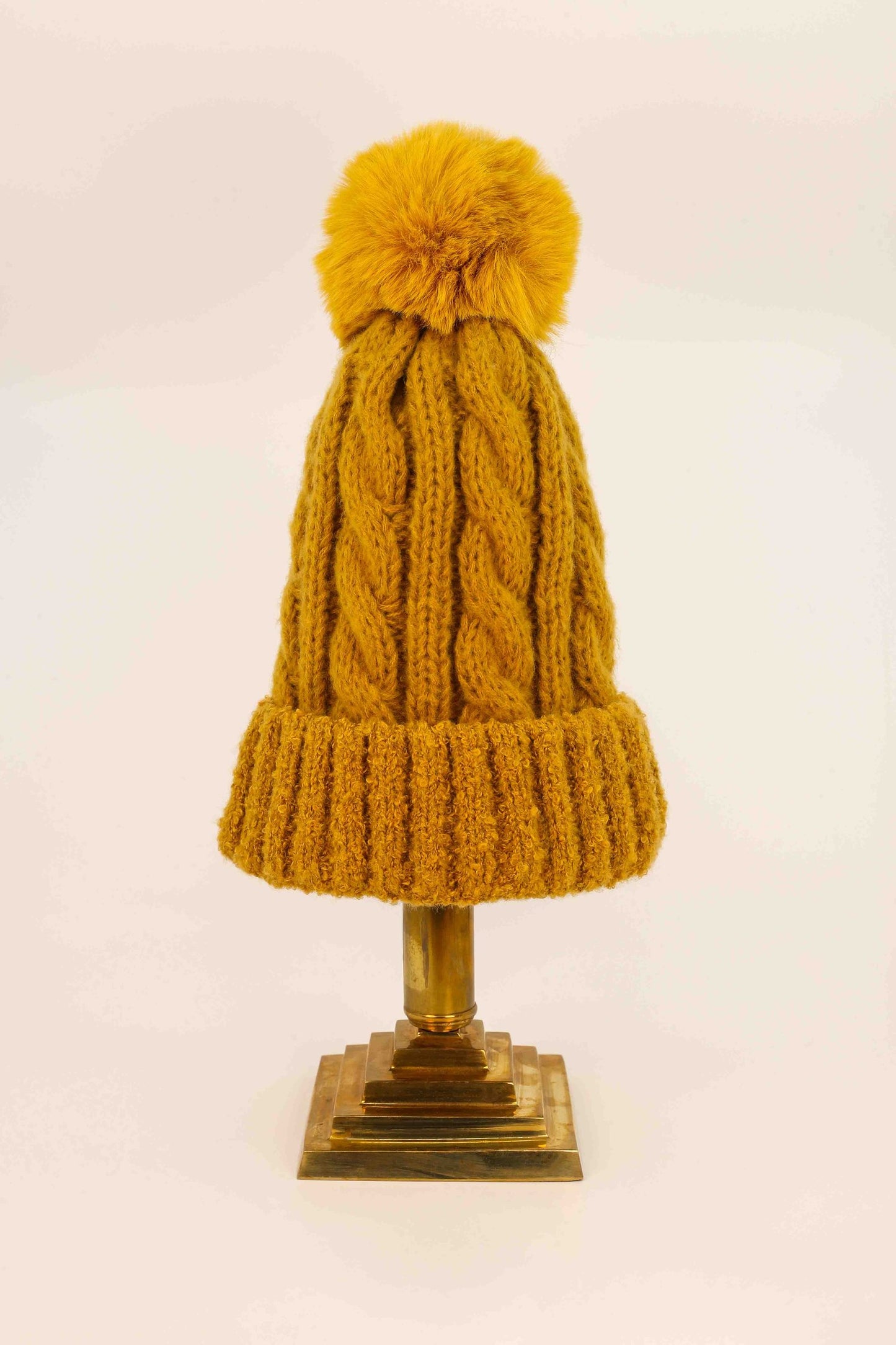 Freya Bobble Hat Mustard