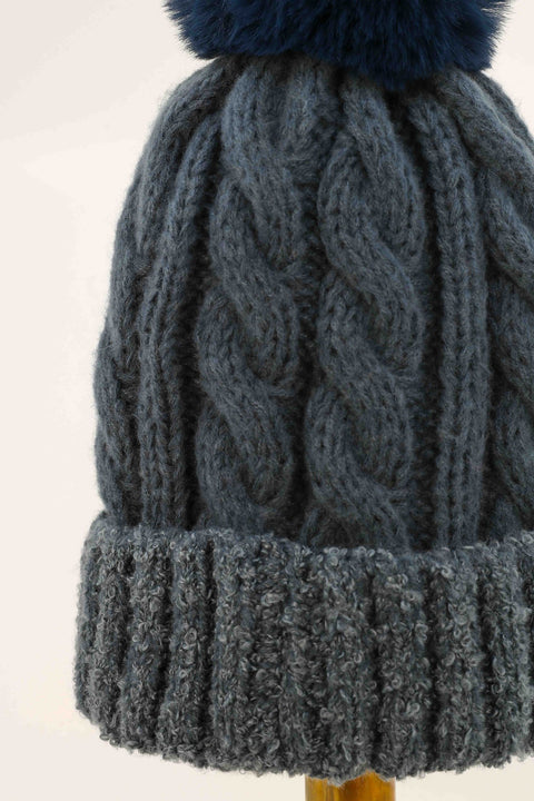 Freya Bobble Hat Denim