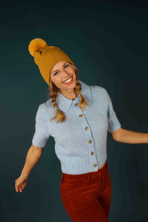 Ingrid Bobble Hat Mustard