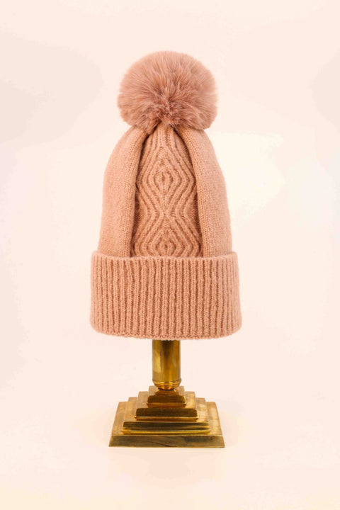 Ingrid Bobble Hat Petal