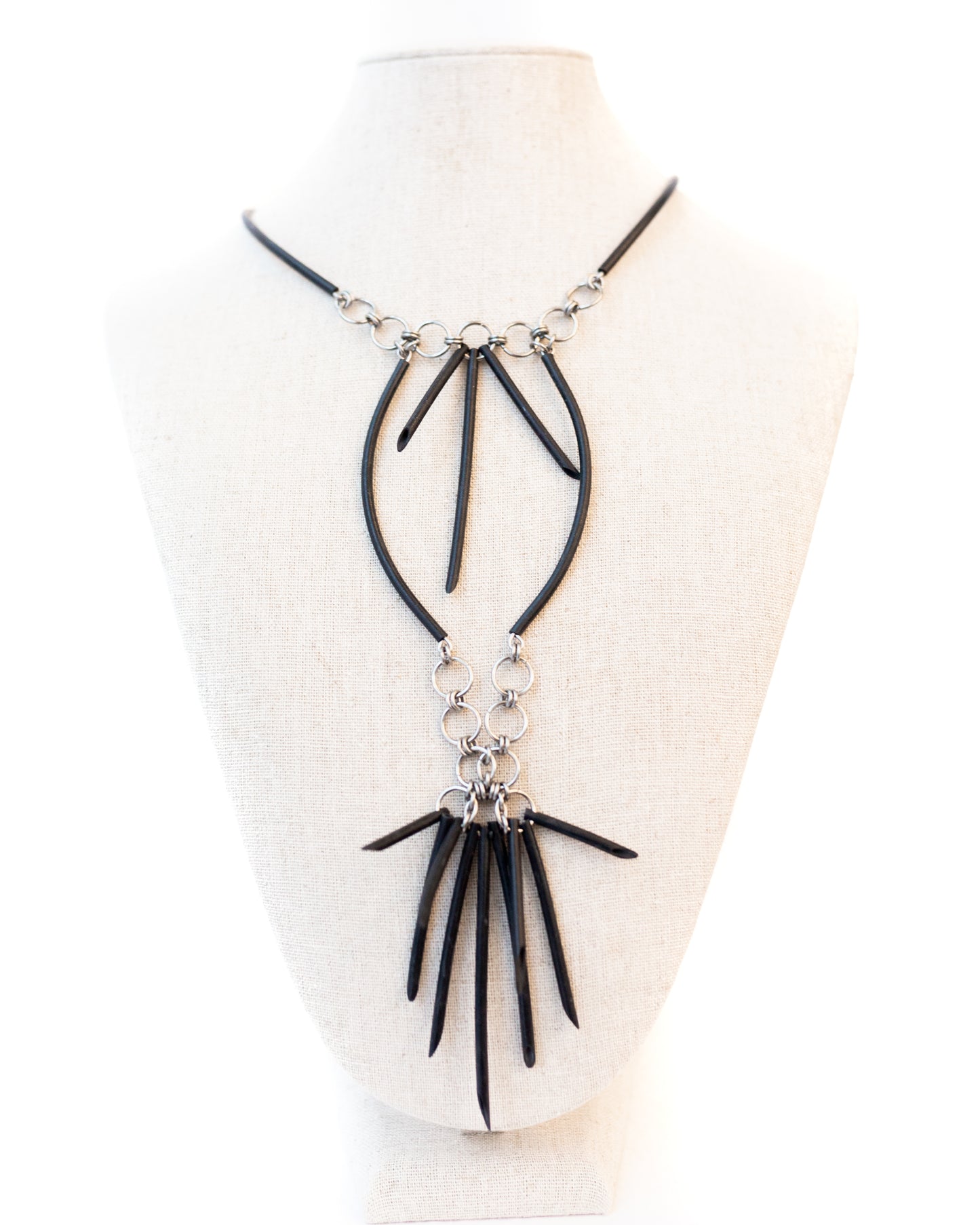 Black Urchin Poke Necklace