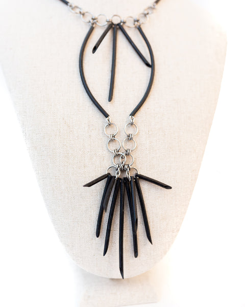 Black Urchin Poke Necklace