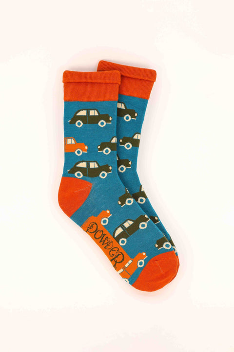 Men's Vintage Motor Socks Teal