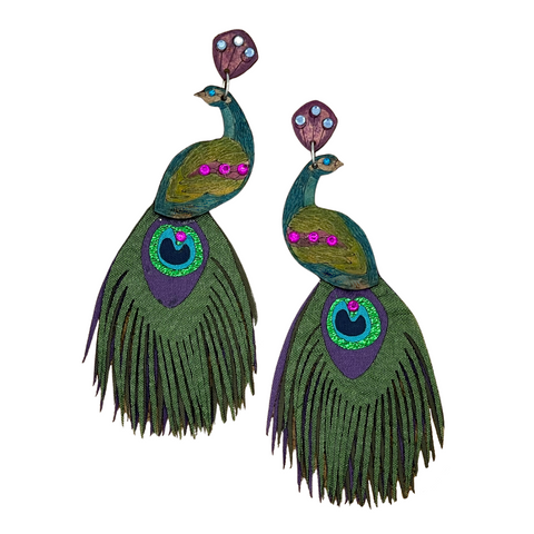 XL Peacock Earring