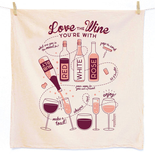 Love Wine Dish Towel