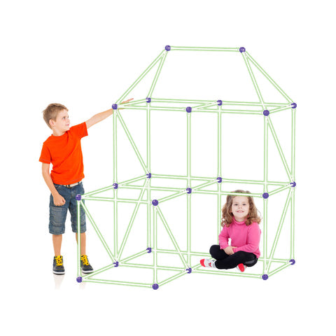 125 pc Fort Building Kit Glow in the Dark