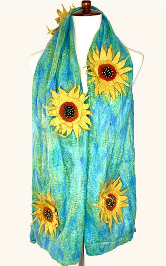 Late Summer Sunflower Scarf