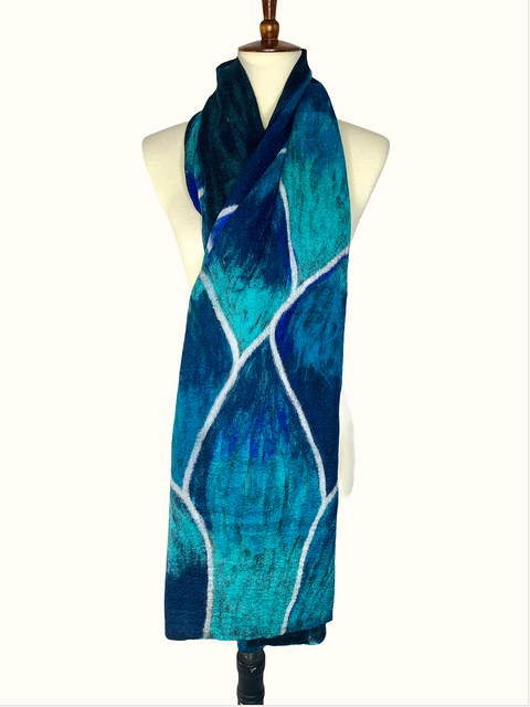 Bluefin Felted Scarf - Mint Museum Store