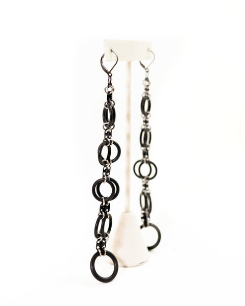 Loop Snap Reclaimed Rubber Earrings - Mint Museum Store