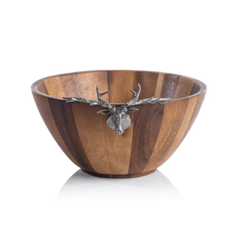 Pewter Stag Head Salad Bowl