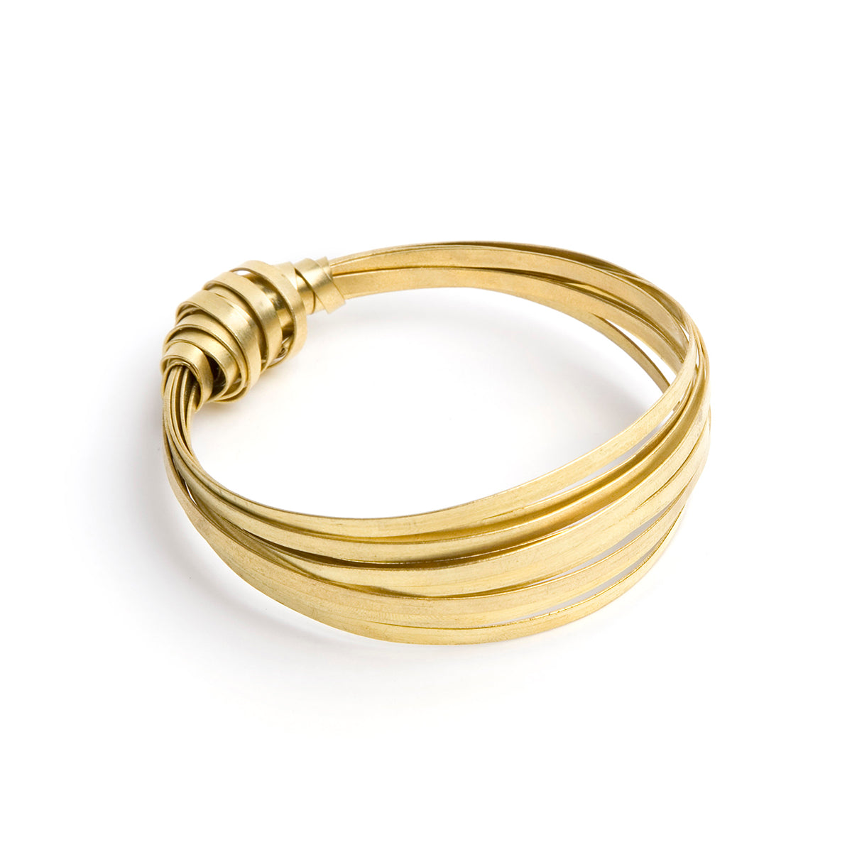 Large Brass Ribbon Bangle