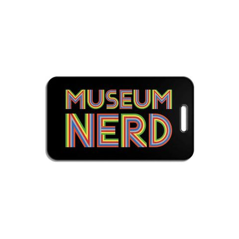 Museum Nerd Black Luggage Tag