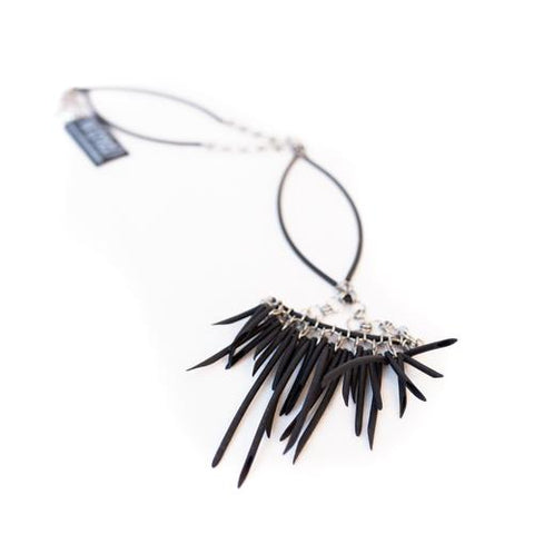 Black Urchin Sweep Necklace