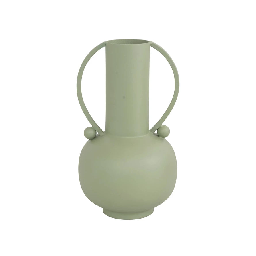 Green Metal Vase