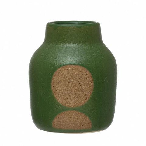 Stonewear Vase with Circle Design