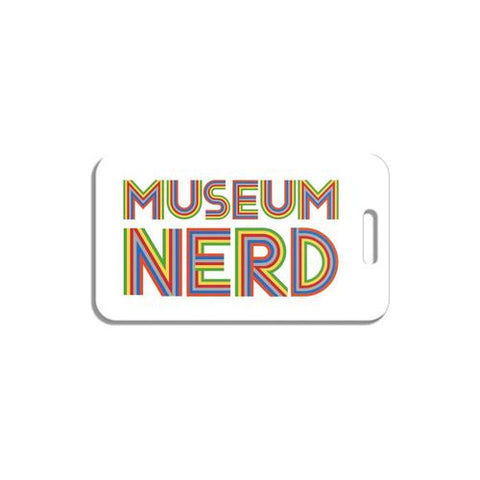 Museum Nerd White Luggage Tag