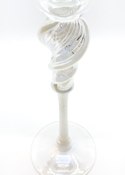 Pearlized Swirl Stem Flute