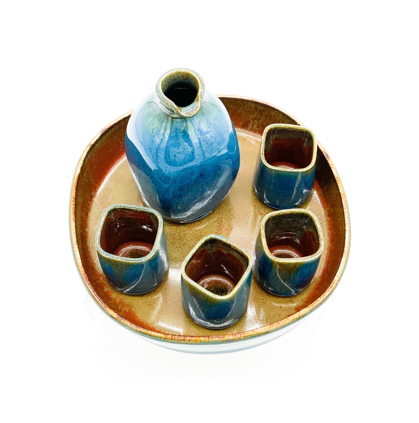 Erin Janow Blue Sake Set