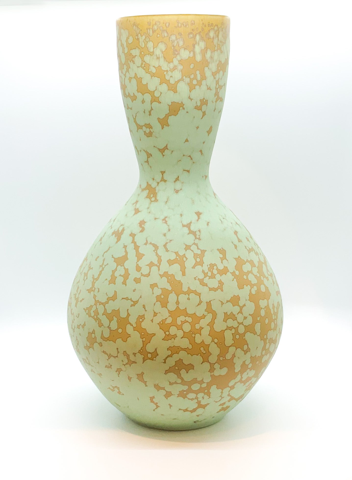 Ben Owen III Large Bottle Vase in Green Stardust