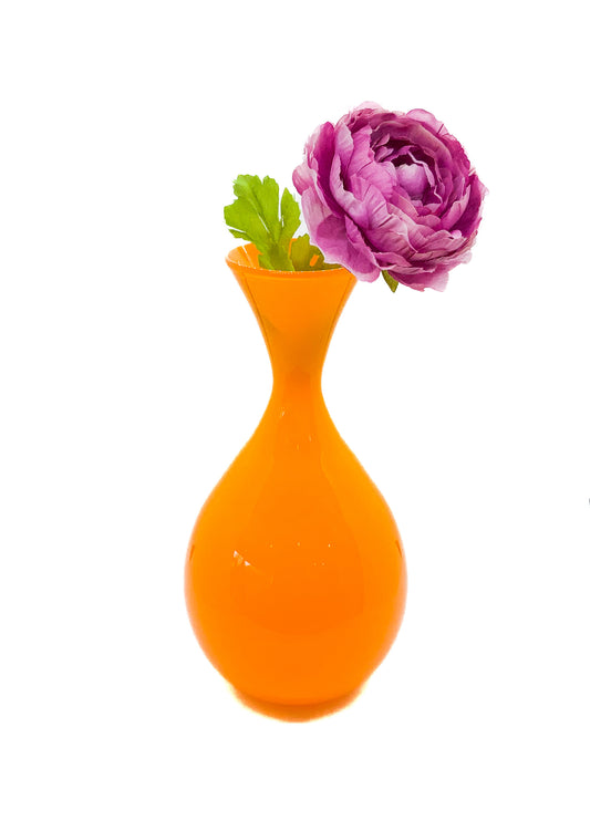 Large Orange Glass Vase