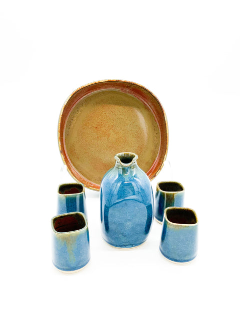 Erin Janow Blue Sake Set