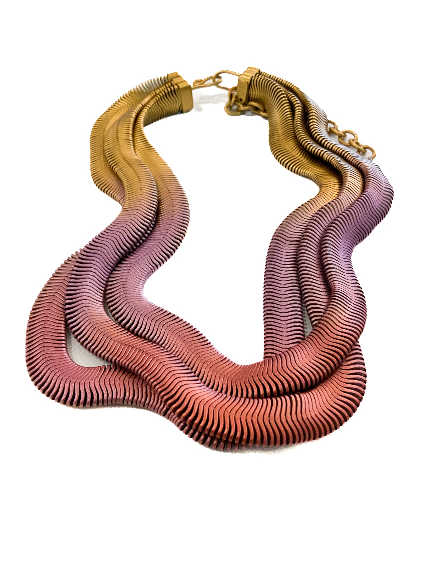 3 Strand Fern Chain Necklace