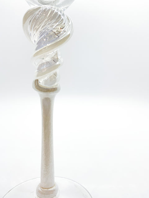 Pearlized Swirl Stem Flute