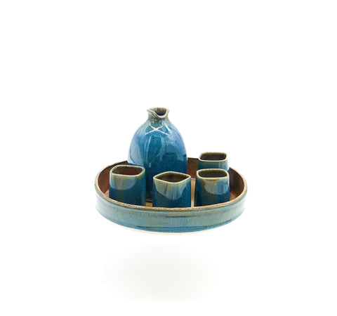 Erin Janow Blue Sake Set