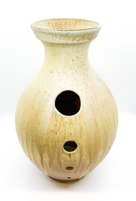 Ben Owen III Graduated Hole Vase in Ash Glaze