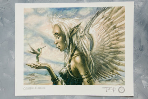 Angelic Blessing Tony DiTerlizzi Signed Print