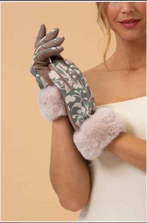 Bernadette Faux Fur Gloves