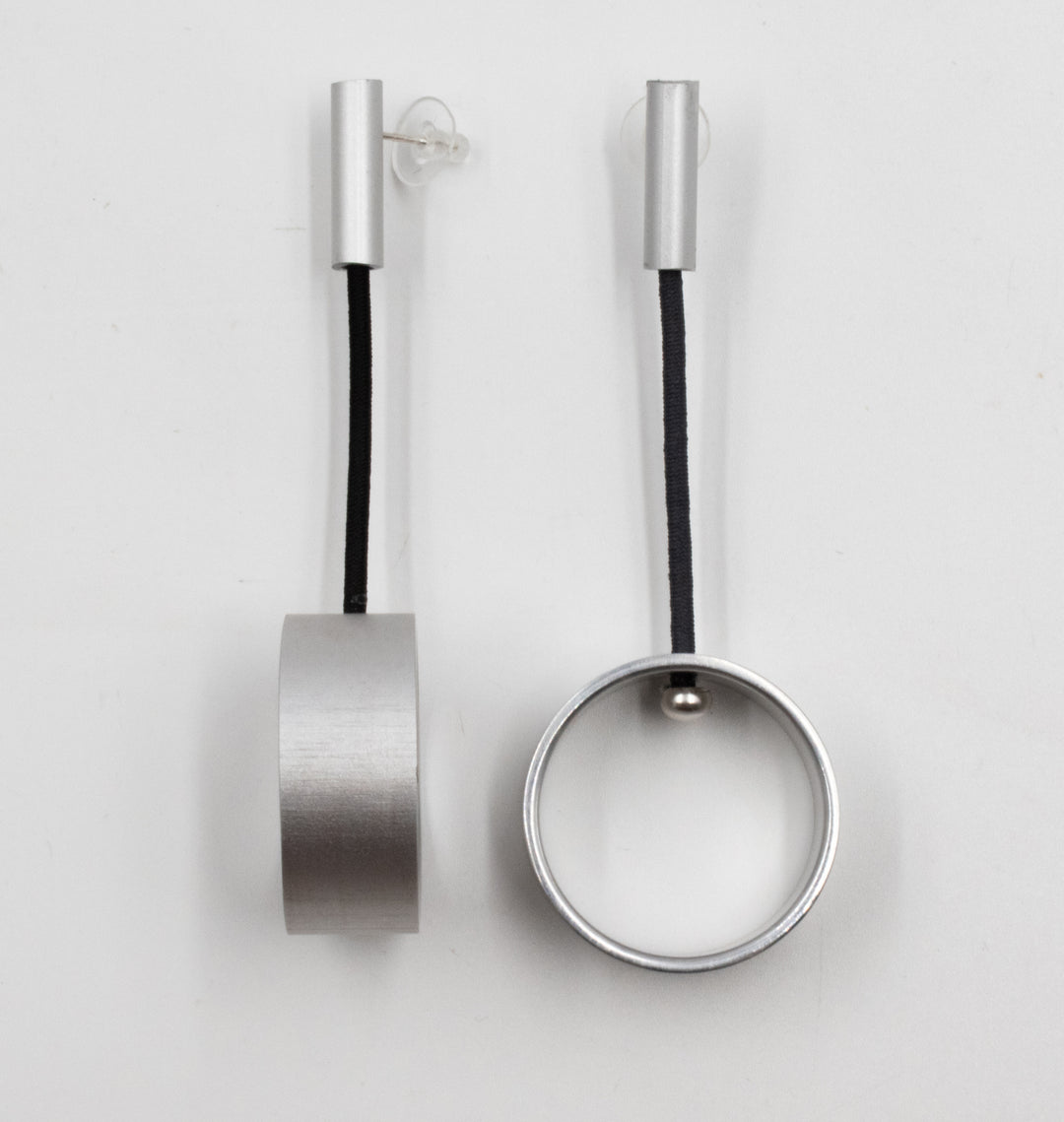 Large Aluminum Cylinders Earrings